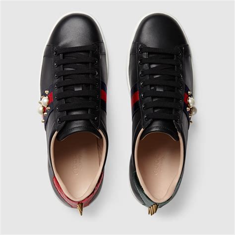 gucci ace studded sneakers black|Gucci ace sneakers nordstrom.